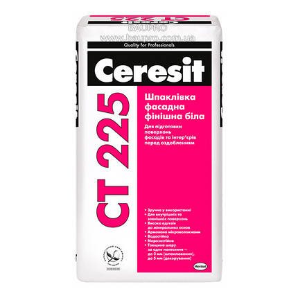 Шпаклівка CERESIT CT 225 фасадна фінішна (біла), 25 кг, фото 2