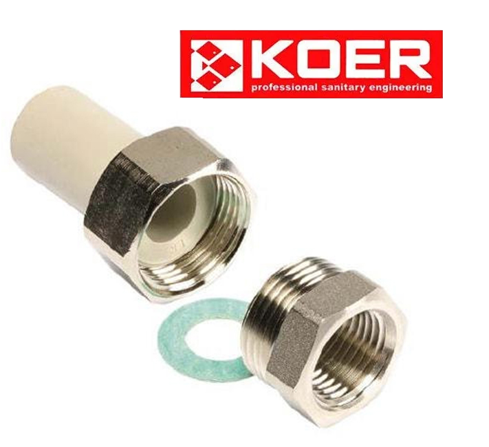 Розбірне різьбове з'єднання ВР 20x1/2F PPR KOER K0234.PRO (Чехія), фото 1