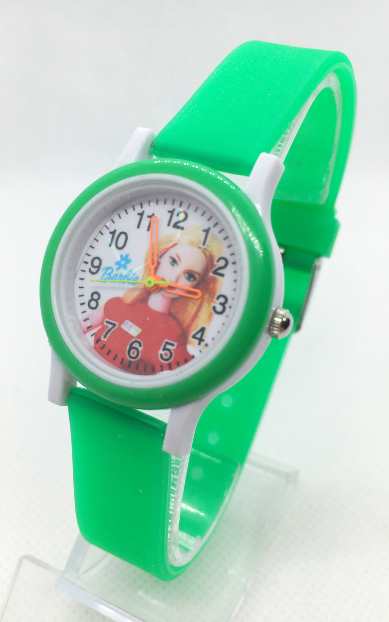 Дитячий наручний годинник Barbie Барбі Зелені (код: IBW650G)