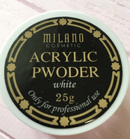 Акриловая пудра Milano white 25g