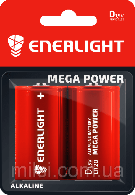 Батарейка LR20 alk Enerlight mega power
