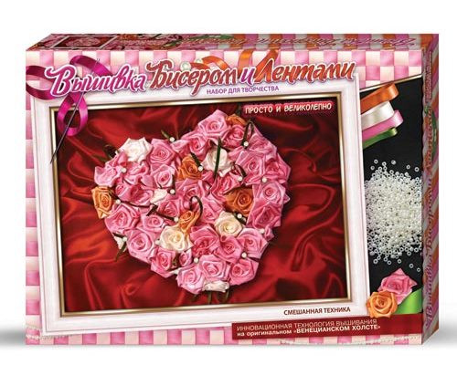 Набір для творчості Dankotoys "Вишивка бісером та стрічками"
