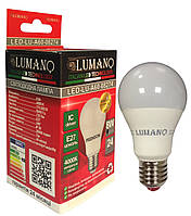 Лампа LED A60-8W-E27-4000K 720Lm LU-A60-08274 (100шт/ящ) (24міс.гарантії) TM LUMANO