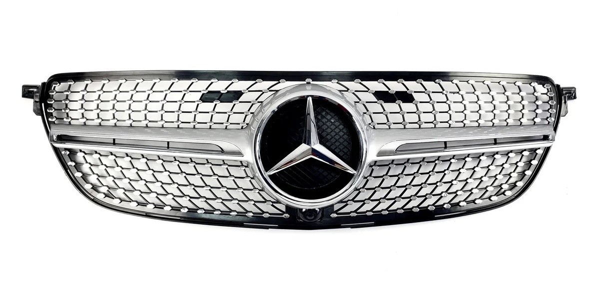 Решітка радіатора Mercedes C292 GLE Coupe стиль Diamond AMG (Срібло)