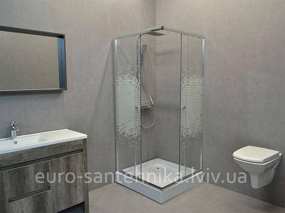 Душова кабіна Mosaic 90х90 см квадратна з піддоном 15 см, фото 4