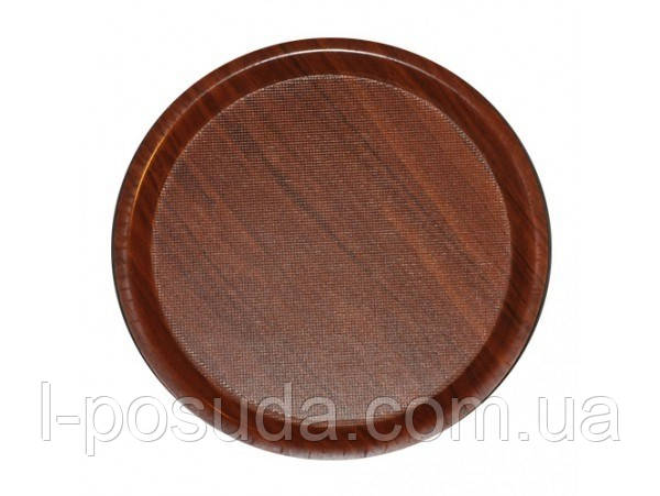 Круглий піднос з ламінованим покриттям 38 см для офіціантів, фото 1