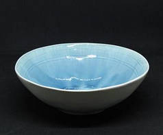 Салатник керамічний блакитний Айсберг 19.5 см