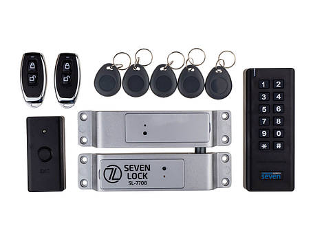 Бездротовий комплект контролю доступу з радіобрелками SEVEN LOCK SL-7708r, фото 1