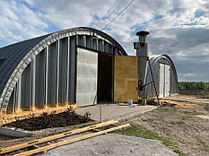 Ангар для хранения черешни, напыление полиуретаном 80мм!