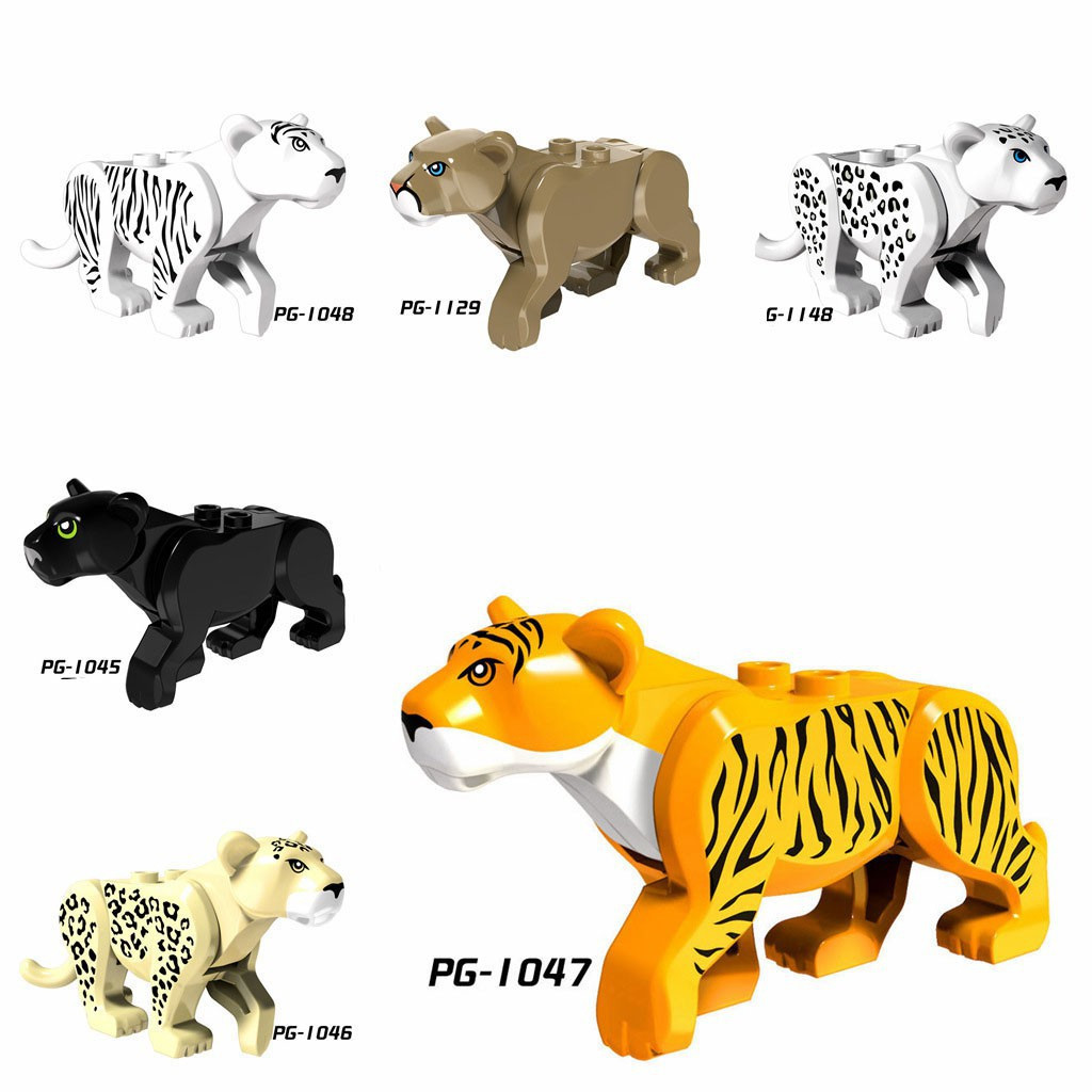 Фигурки Животных Тигр Лев Пантера Animal Аналог Лего Lego — Купить ...