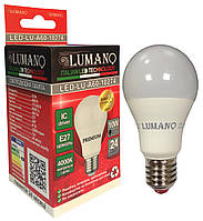 Лампа светодиодная 10Вт LED A60 10W E27 4000K 900Lm ТМ LUMANO