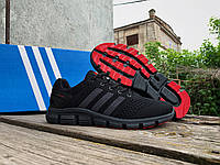 Мужские летние кроссовки сетка Adidas Climacool дышащие Black черные