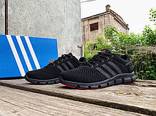 Чоловічі літні кросівки сітка Adidas Climacool дихають Black чорні, фото 3