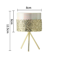 Горщик для квітів, з підставкою. Модель RD-0142 8х6х12,5 см / перловий горщик