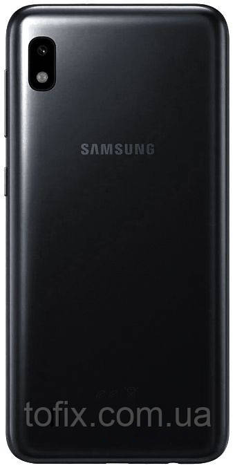 Задня панель корпусу (кришка акумулятора) для Samsung Galaxy A10 A105F/DS, зі склом камери Чорний