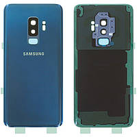 Задняя панель корпуса (крышка) для Samsung Galaxy S9 Plus G965, со стеклом камеры, оригинал Синий