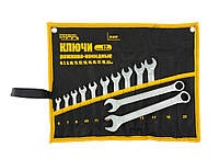 Ключі рожково-накидні MasterTool 72-0112, набір 12 шт (6,7,8,10 - 15,17,19,22) DIN3113 довічна гарантія