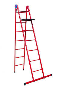 Драбина універсальна металева Господар 79-1017 (7 ступенів зі столиком, h=1880-4180 мм, max 150 кг)