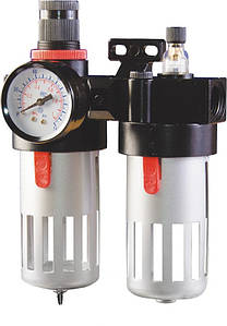 Повітряний фільтр + редуктор + смаз.пристрій MasterTool 81-8555, мет., 1/2"