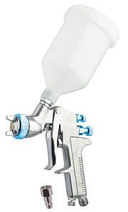 Пневматичний фарборозпилювач MasterTool HP 81-8720, HP СБ 600 мл, пластик, 1,4 мм, 120-170 л/хв, 3,5-5,0 бар