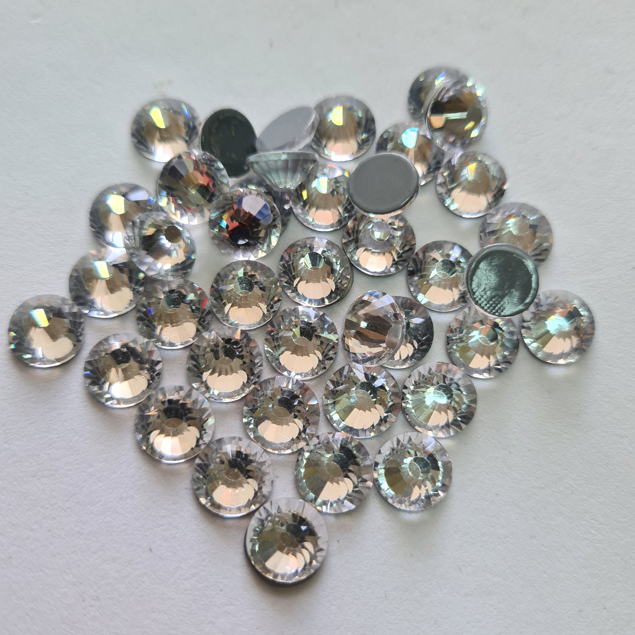 Термо стрази Преміум ss34 Crystal (7,2 mm) 140шт (гладкий клей)