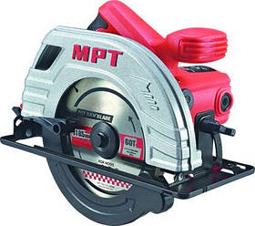 Пила циркулярна MPT MCS1803 PROFI, 1380 Вт, 185*20 мм, 5300 об/хв, пропил 65 мм, 45-90*, аксес. 2 шт.