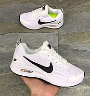 Женские кроссовки Nike Zoom Running текстильные белые с черным р 36-41