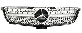Решітка радіатора Mercedes ML W166 (12-15) стиль AMG Diamond (срібло)