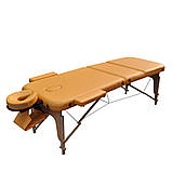 Масажний стіл дерев'яний ZENET ZET-1047 YELLOW розмір L (195*70*61), фото 2