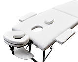 Масажний стіл переносний ZENET ZET-1044 WHITE розмір L (195*70*61), фото 2