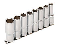 Набір довгих насадок торцевих MASTERTOOL 78-1208, CRV 1/2", 8 шт (10/12/13/14/15/17/19/22)