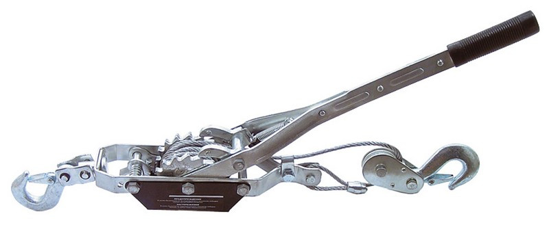 Лебідка важільна MasterTool 86-8021, 2т, 2 положення, трос 4,5 мм * 1,5 м, фото 1