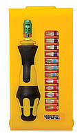 Викрутка в кейсі+12 насадок MasterTool 40-0143, магнітний наконечник,, фото 2