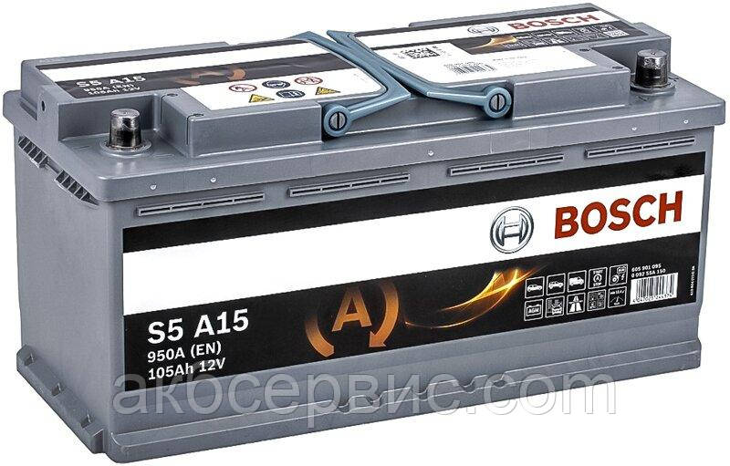 Акумулятор автомобільний Bosch 6СТ-105 S5A AGM (S5 A15)