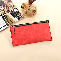 Клатч і гаманець жіночий «SimplyStyle» компактний прямокутний на блискавці (червоний)