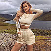 Жіночий костюм шорти і топ з відкритою спиною, фото 3