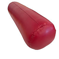 Валик для массажного стола из эко-кожи 60х15см. красный