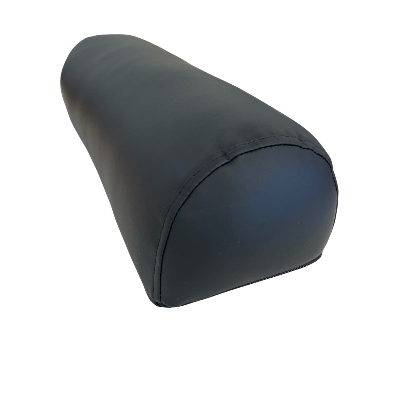 Напіввалик для масажного столу з еко-шкіри 45см висота 12см чорний, фото 1