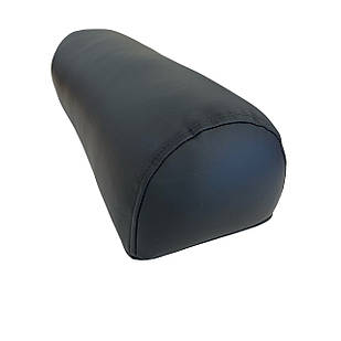 Напіввалик для масажного столу з еко-шкіри 45см висота 12см чорний