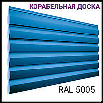 Металосайдинг — Корабельна дошка ⁇ РЕ, 0.5 мм ⁇ Ral 3005 ⁇ ArcelorMittal, фото 6