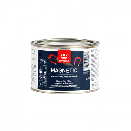 Фарба магнітна для стін TIKKURILA MAGNETIC (0,5л), фото 1