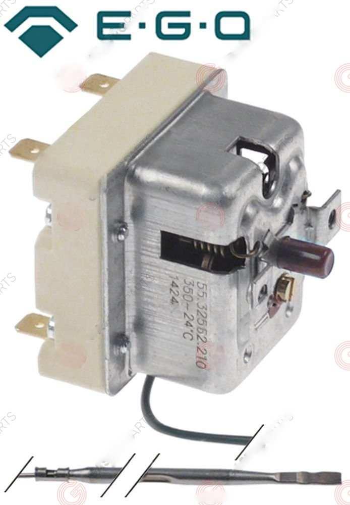 Термостат запобіжний EGO 55.32562.210 350 °C 2 полюси 20A зонд Ø 3mm L = 187mm