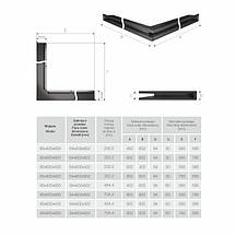 Вентиляційна решітка для каміна кутова права SAVEN Loft Angle 95х800х450 графітова, фото 5