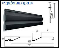 Металлосайдинг - корабельная доска 0,5 мм RAL (9005,3005,8017,7024) matt Польша