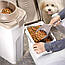 Контейнер для зберігання сухого корму Stefanplast (Стефанпласт) Pet food Container 40л (15кг) білий/прозорий, фото 4