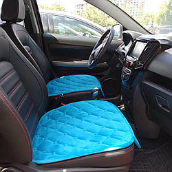 Комплект накидок на сидіння з блакитного велюру