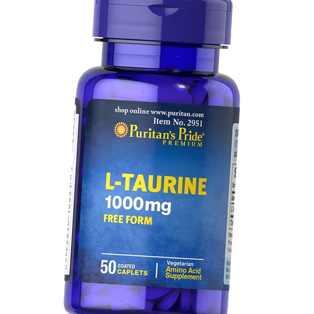 Таурин Puritan's Pride L-Taurine 1000 mg free form 50 таблеток