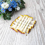 Тайські тичинки, коричневий верх жовтий низ, на білій нитці, 23-25 ниток, 50 головок, фото 2