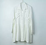 Жіноча пляжна туніка сорочка блакитного кольору, на гудзиках, фото 4