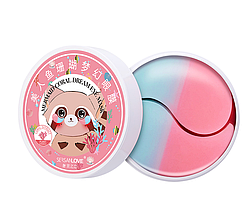Гідрогелеві патчі під очі SERSANLOVE Mermaid Coral Dream Eye Mask з кораловим комплексом 60 шт